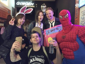 Chillin with my buddies Spider Man, Ghost Rider, and 오빠차! Plus Rabbit and Rancho I guess...